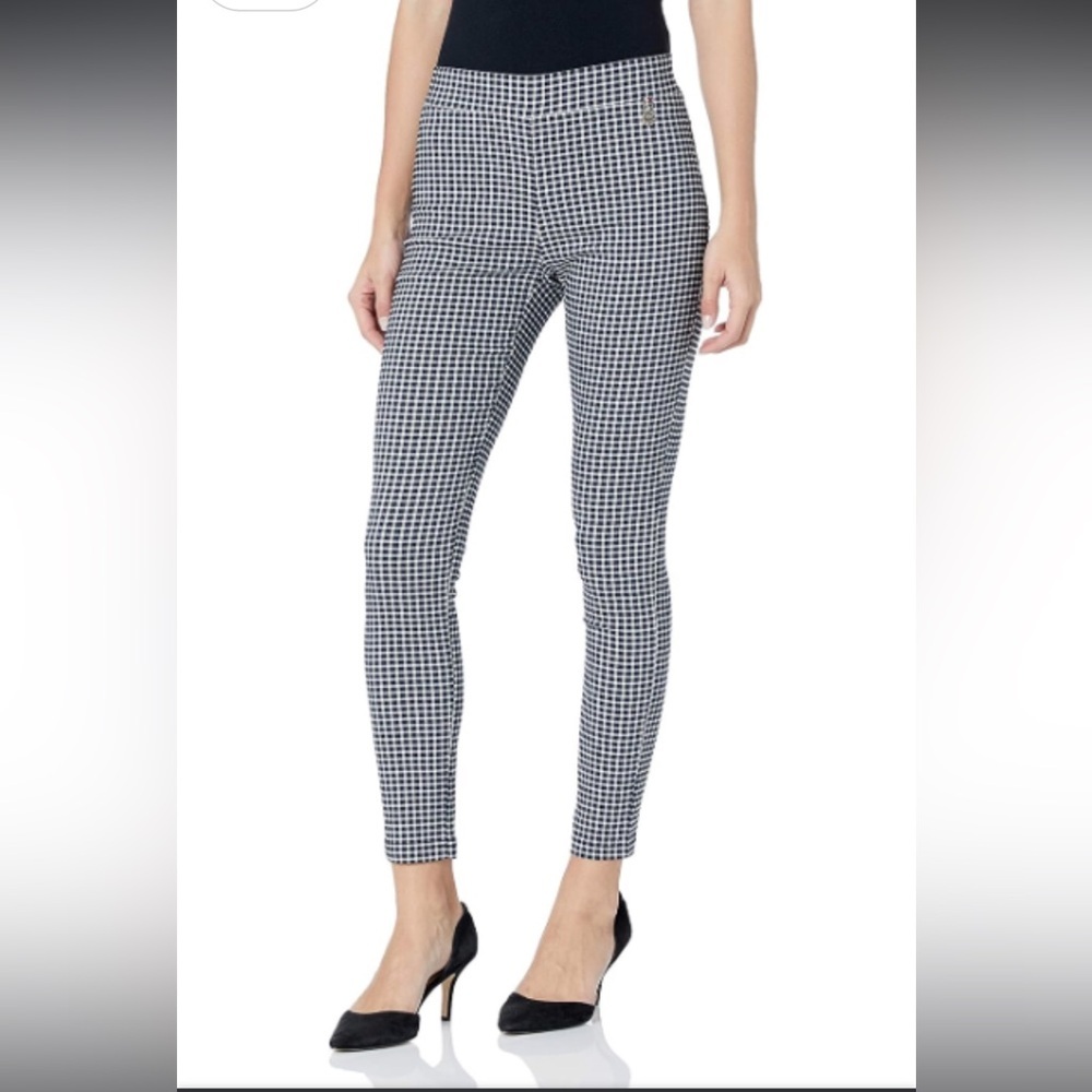 Tommy Hilfiger Women's Dress Pants Size 4 Plaid Stretch Pull On Straight Leg​